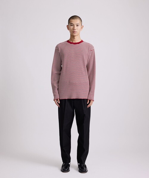 Saturdays NYC（サタデーズ ニューヨークシティ ）の「Robert P. Miller x Saturdays NYC CVC BD LS（Tシャツ/カットソー・メンズ・ワイン/チャコールグレー/ホワイト・L/XL/M）」の22枚目の写真