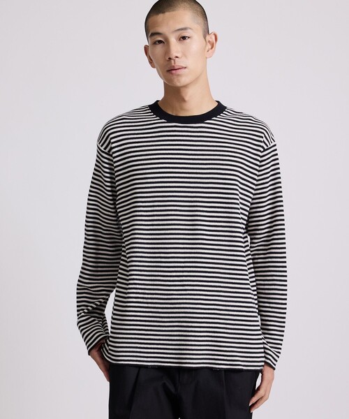 Saturdays NYC（サタデーズ ニューヨークシティ ）の「Robert P. Miller x Saturdays NYC CVC BD LS（Tシャツ/カットソー・メンズ・ワイン/チャコールグレー/ホワイト・L/XL/M）」の2枚目の写真