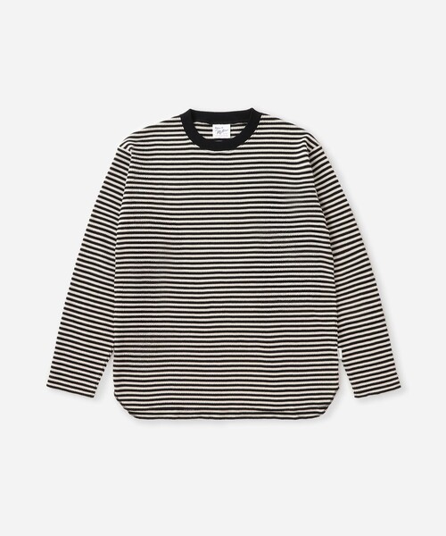 Saturdays NYC（サタデーズ ニューヨークシティ ）の「Robert P. Miller x Saturdays NYC CVC BD LS（Tシャツ/カットソー・メンズ・ワイン/チャコールグレー/ホワイト・L/XL/M）」の4枚目の写真