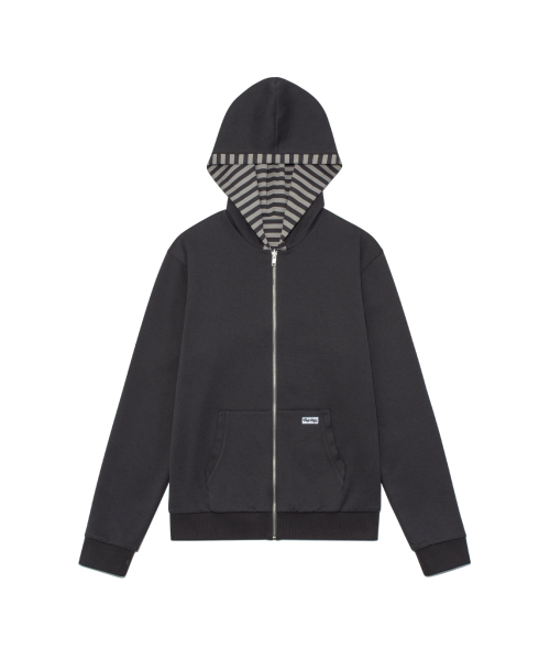 THECOLDESTMOMENT（ザコールデストモーメント）の「TCM reversible stripe hooded zip-up (charcoal)（パーカー・レディース・その他・SMALL/MEDIUM/LARGE）」の10枚目の写真