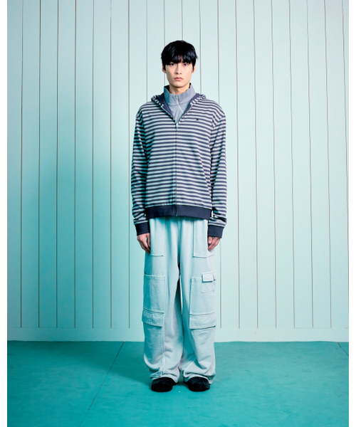 THECOLDESTMOMENT（ザコールデストモーメント）の「TCM reversible stripe hooded zip-up (charcoal)（パーカー・レディース・その他・SMALL/MEDIUM/LARGE）」の6枚目の写真