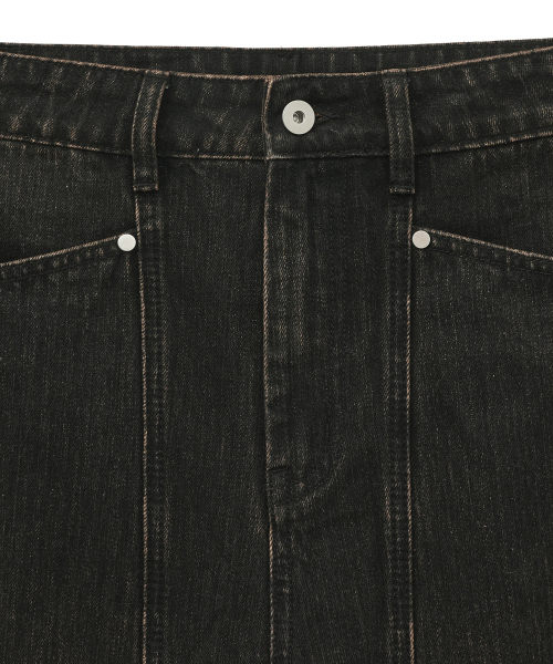 PORTERNA(ポルテナ)の「CINCH BACK CURVED JEANS-DARK BROWN(デニムパンツ・レディース・その他・MEDIUM/SMALL)」の13枚目の写真
