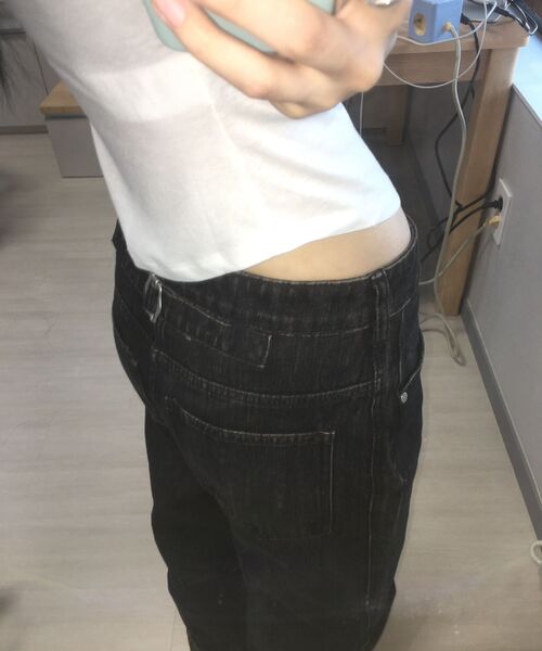 PORTERNA(ポルテナ)の「CINCH BACK CURVED JEANS-DARK BROWN(デニムパンツ・レディース・その他・MEDIUM/SMALL)」の20枚目の写真