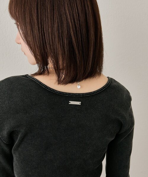 mline（エムライン）の「[mline]カットボディースーツ（Tシャツ/カットソー・レディース・ブラック/グレー・FREE）」の7枚目の写真