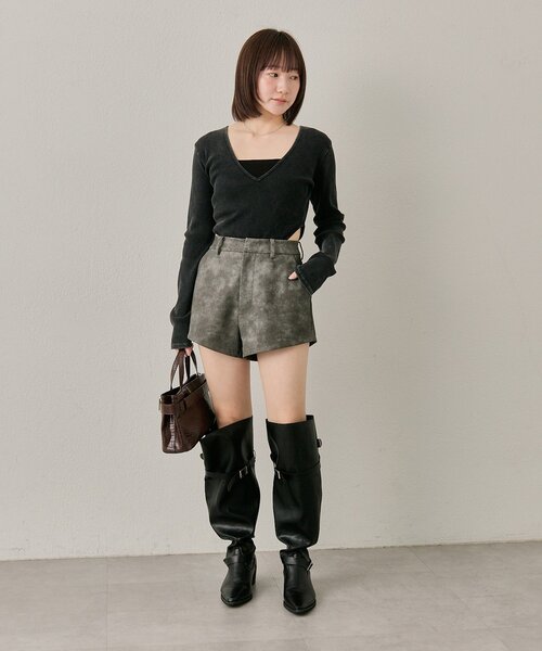 mline（エムライン）の「[mline]カットボディースーツ（Tシャツ/カットソー・レディース・ブラック/グレー・FREE）」の10枚目の写真