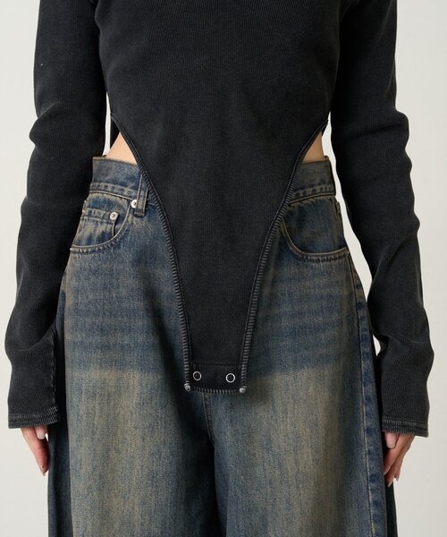 mline（エムライン）の「[mline]カットボディースーツ（Tシャツ/カットソー・レディース・ブラック/グレー・FREE）」の17枚目の写真