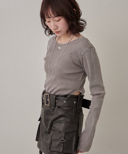 mline（エムライン）の「[mline]カットボディースーツ（Tシャツ/カットソー・レディース・ブラック/グレー・FREE）」の21枚目の写真