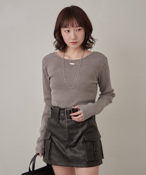 mline（エムライン）の「[mline]カットボディースーツ（Tシャツ/カットソー・レディース・ブラック/グレー・FREE）」の22枚目の写真