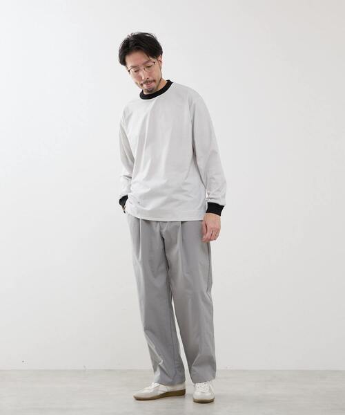 MEN'S MELROSE（メンズメルローズ）の「マイクロボーダーロンT（Tシャツ/カットソー・メンズ・ブラック/ブラウン/ホワイト・4/3）」の15枚目の写真