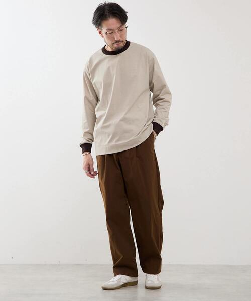 MEN'S MELROSE（メンズメルローズ）の「マイクロボーダーロンT（Tシャツ/カットソー・メンズ・ブラック/ブラウン/ホワイト・4/3）」の20枚目の写真