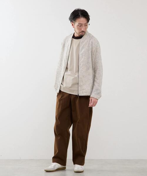 MEN'S MELROSE（メンズメルローズ）の「マイクロボーダーロンT（Tシャツ/カットソー・メンズ・ブラック/ブラウン/ホワイト・4/3）」の22枚目の写真