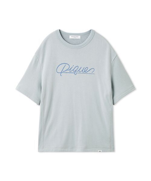 gelato pique（ジェラートピケ）の「【HOMME】裏パイルワンポイントロゴTシャツ（ルームウェア/パジャマ・メンズ・ダークグレー/ピンク/ブルー・L/M）」の2枚目の写真