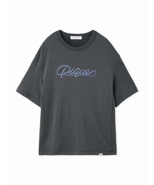 gelato pique（ジェラートピケ）の「【HOMME】裏パイルワンポイントロゴTシャツ（ルームウェア/パジャマ・メンズ・ダークグレー/ピンク/ブルー・L/M）」の4枚目の写真