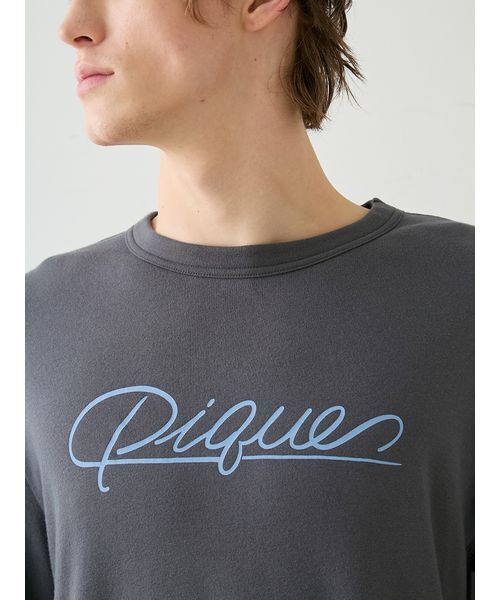 gelato pique（ジェラートピケ）の「【HOMME】裏パイルワンポイントロゴTシャツ（ルームウェア/パジャマ・メンズ・ダークグレー/ピンク/ブルー・L/M）」の12枚目の写真
