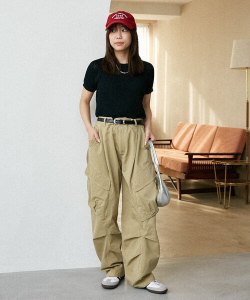 PUBLUX(パブリュクス)の「PUBLUX/パブリュクス LOVE POP STUDIO チノ カーゴパンツ 限定展開(カーゴパンツ・メンズ・ブラック/ベージュ・LARGE/MEDIUM/SMALL)」の9枚目の写真