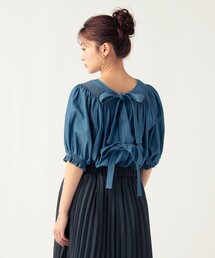 BEAMS HEART | 2WAY シャーリング リボンブラウス(シャツ/ブラウス)