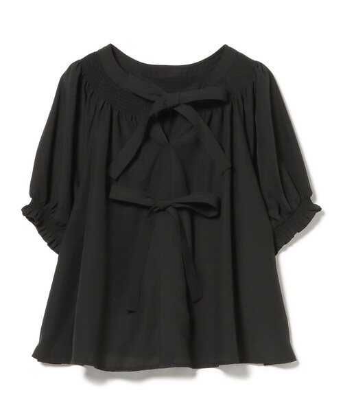 BEAMS HEART（ビームスハート）の「2WAY シャーリング リボンブラウス（シャツ/ブラウス・レディース・ブラック/ブルー/ホワイト・FREE）」の18枚目の写真