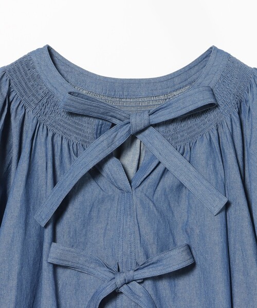 BEAMS HEART（ビームスハート）の「2WAY シャーリング リボンブラウス（シャツ/ブラウス・レディース・ブラック/ブルー/ホワイト・FREE）」の14枚目の写真