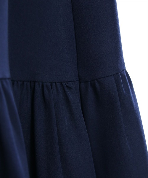 CLEAR BASIC（クリアベーシック）の「リボン付きフリルノースリーブワンピース（ワンピース・レディース・ネイビー/ブラック・PF/F）」の19枚目の写真