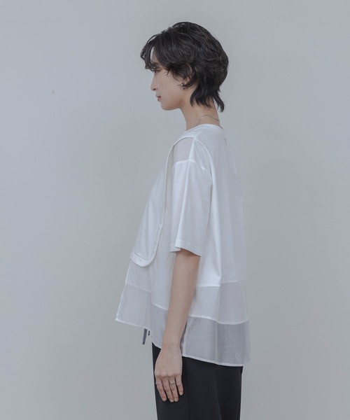 Eimee Law（エイミーロウ）の「配色ステッチレイヤードトップス（Tシャツ/カットソー・レディース・オフホワイト/ブラック・FREE）」の19枚目の写真