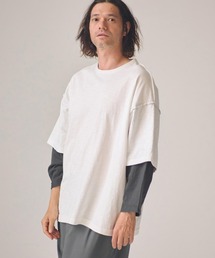 ADAMPATEK/slub reversible two-tone 3/4 T/スラブ天竺リバーシブル七分Tシャツ