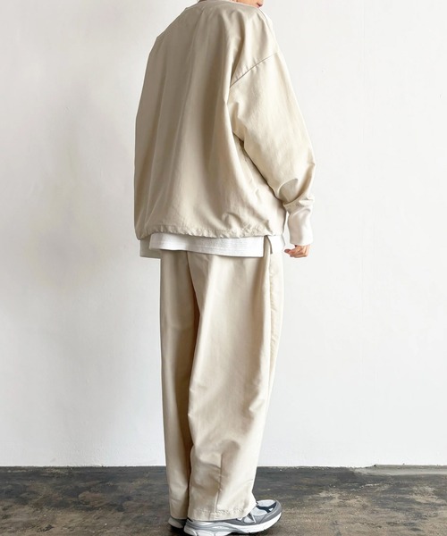 HARVESTY(ハーベスティ)の「HARVESTY / ハーベスティ PULLOVER NYLON TUSSAH ナイロンタッサー プルオーバー カットソー(Tシャツ/カットソー・レディース・アイボリー/チャコールグレー・1/2)」の16枚目の写真