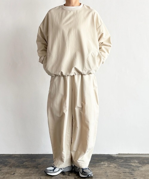 HARVESTY(ハーベスティ)の「HARVESTY / ハーベスティ PULLOVER NYLON TUSSAH ナイロンタッサー プルオーバー カットソー(Tシャツ/カットソー・レディース・アイボリー/チャコールグレー・1/2)」の15枚目の写真