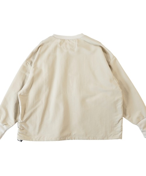 HARVESTY(ハーベスティ)の「HARVESTY / ハーベスティ PULLOVER NYLON TUSSAH ナイロンタッサー プルオーバー カットソー(Tシャツ/カットソー・レディース・アイボリー/チャコールグレー・1/2)」の7枚目の写真