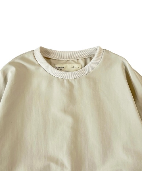 HARVESTY(ハーベスティ)の「HARVESTY / ハーベスティ PULLOVER NYLON TUSSAH ナイロンタッサー プルオーバー カットソー(Tシャツ/カットソー・レディース・アイボリー/チャコールグレー・1/2)」の9枚目の写真