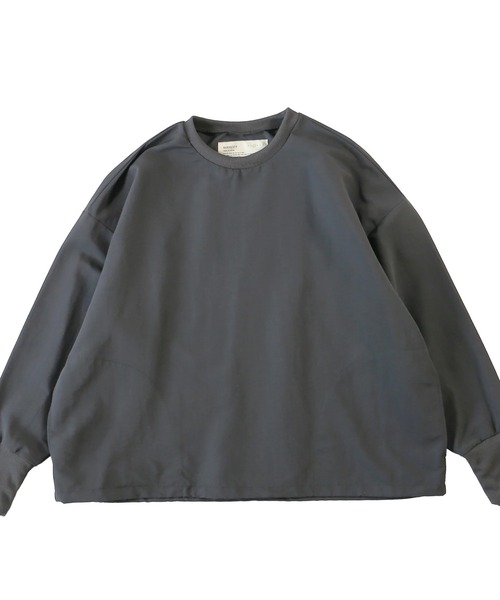 HARVESTY(ハーベスティ)の「HARVESTY / ハーベスティ PULLOVER NYLON TUSSAH ナイロンタッサー プルオーバー カットソー(Tシャツ/カットソー・レディース・アイボリー/チャコールグレー・1/2)」の14枚目の写真