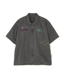 《A.A.R.C》FADED PATCHED S/S ZIP WORK SHIRT / フェイド パッチ ジップ ワークシャツ / AVIREX / アヴィレックス