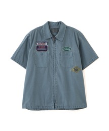 AVIREX | 《A.A.R.C》FADED PATCHED S/S ZIP WORK SHIRT / フェイド パッチ ジップ ワークシャツ / AVIREX / アヴィレックス(シャツ/ブラウス)