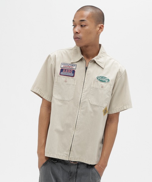 AVIREX（アヴィレックス）の「《A.A.R.C》FADED PATCHED S/S ZIP WORK SHIRT / フェイド パッチ ジップ ワークシャツ / AVIREX / アヴィレックス（シャツ/ブラウス・メンズ・ブルーグレー/サンドベージュ/チャコール/レッド・XX-LARGE/X-LARGE/LARGE/MEDIUM）」の18枚目の写真