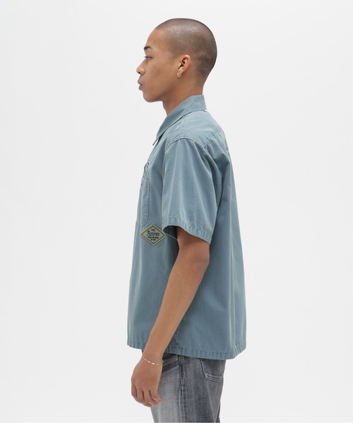 AVIREX（アヴィレックス）の「《A.A.R.C》FADED PATCHED S/S ZIP WORK SHIRT / フェイド パッチ ジップ ワークシャツ / AVIREX / アヴィレックス（シャツ/ブラウス・メンズ・ブルーグレー/サンドベージュ/チャコール/レッド・XX-LARGE/X-LARGE/LARGE/MEDIUM）」の9枚目の写真