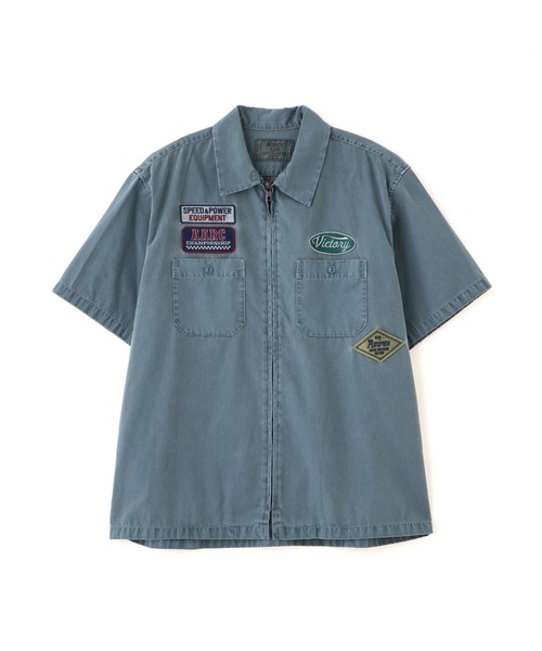 AVIREX（アヴィレックス）の「《A.A.R.C》FADED PATCHED S/S ZIP WORK SHIRT / フェイド パッチ ジップ ワークシャツ / AVIREX / アヴィレックス（シャツ/ブラウス・メンズ・ブルーグレー/サンドベージュ/チャコール/レッド・XX-LARGE/X-LARGE/LARGE/MEDIUM）」の15枚目の写真