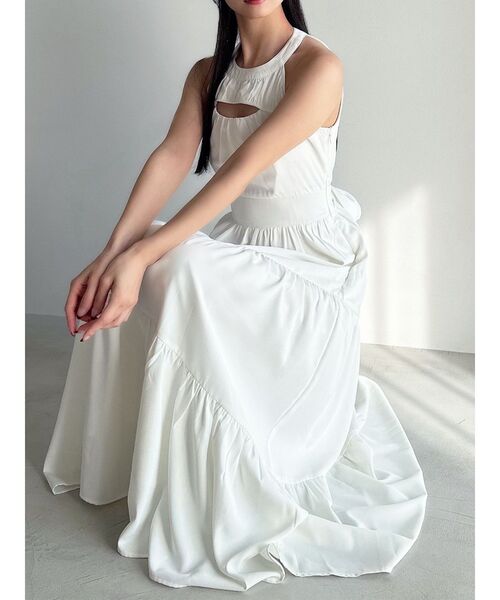 RESEXXY（リゼクシー）の「バストオープンティアードワンピース（ワンピース・レディース・ホワイト/ブラック/その他1/イエロー・FREE）」の2枚目の写真