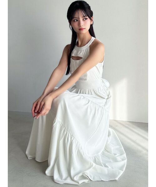 RESEXXY（リゼクシー）の「バストオープンティアードワンピース（ワンピース・レディース・ホワイト/ブラック/その他1/イエロー・FREE）」の9枚目の写真