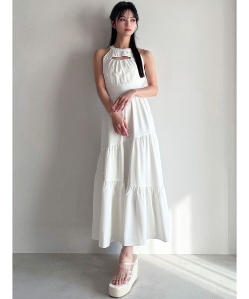 RESEXXY（リゼクシー）の「バストオープンティアードワンピース（ワンピース・レディース・ホワイト/ブラック/その他1/イエロー・FREE）」の8枚目の写真