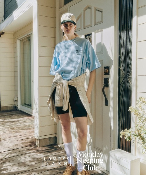 LOWRYS FARM(ローリーズファーム)の「Monday Sleeping Club プ リントSST 661563(Tシャツ/カットソー・レディース・ネイビー/ホワイト/ブルー・LARGE/MEDIUM)」の10枚目の写真