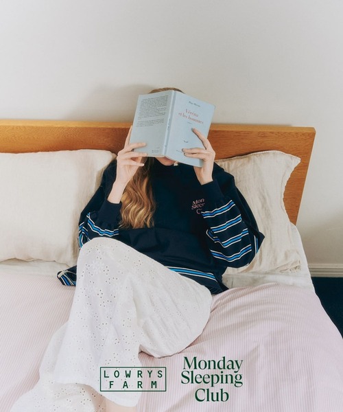 LOWRYS FARM(ローリーズファーム)の「Monday Sleeping Club プ リントSST 661563(Tシャツ/カットソー・レディース・ネイビー/ホワイト/ブルー・LARGE/MEDIUM)」の14枚目の写真