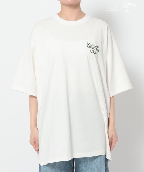 LOWRYS FARM(ローリーズファーム)の「Monday Sleeping Club プ リントSST 661563(Tシャツ/カットソー・レディース・ネイビー/ホワイト/ブルー・LARGE/MEDIUM)」の15枚目の写真