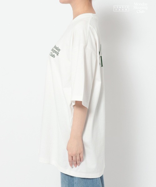 LOWRYS FARM(ローリーズファーム)の「Monday Sleeping Club プ リントSST 661563(Tシャツ/カットソー・レディース・ネイビー/ホワイト/ブルー・LARGE/MEDIUM)」の16枚目の写真