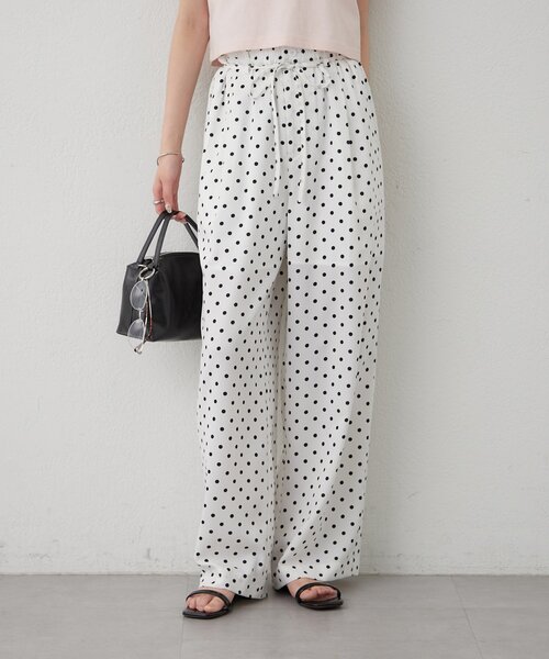 mystic（ミスティック）の「ドットWベルトパンツ（その他パンツ・レディース・ブラック/オフホワイト・1/2/0）」の4枚目の写真