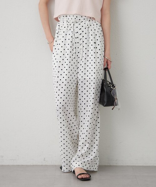 mystic（ミスティック）の「ドットWベルトパンツ（その他パンツ・レディース・ブラック/オフホワイト・1/2/0）」の5枚目の写真