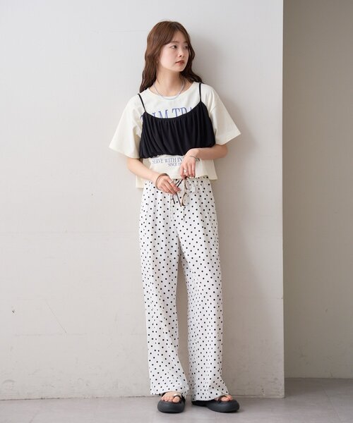 mystic（ミスティック）の「ドットWベルトパンツ（その他パンツ・レディース・ブラック/オフホワイト・1/2/0）」の17枚目の写真