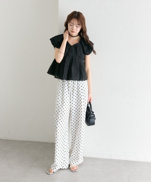 mystic（ミスティック）の「ドットWベルトパンツ（その他パンツ・レディース・ブラック/オフホワイト・1/2/0）」の20枚目の写真