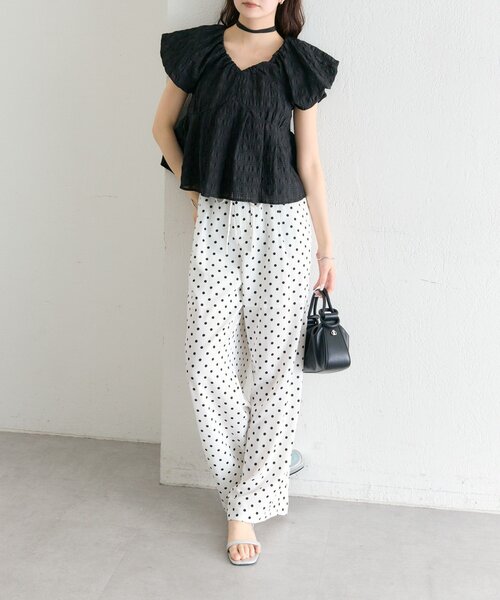 mystic（ミスティック）の「ドットWベルトパンツ（その他パンツ・レディース・ブラック/オフホワイト・1/2/0）」の21枚目の写真