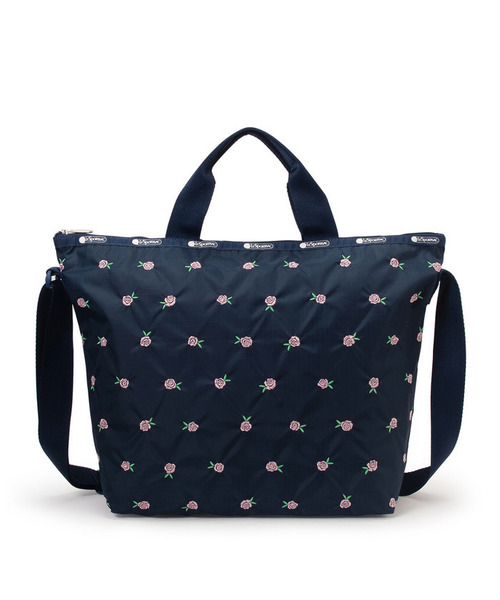 LeSportsac(レスポートサック)の「DELUXE EASY CARRY TOTE ピンクローズエンブロイダリー(トートバッグ・レディース・ブルー・FREE)」の4枚目の写真