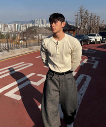 PROCESS（プロセス）の「Airy Henley - Cream（Tシャツ/カットソー）」