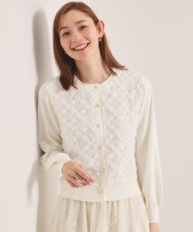 ITS'DEMO | 【手洗い可】フロントレースニットカーデ(カーディガン/ボレロ)